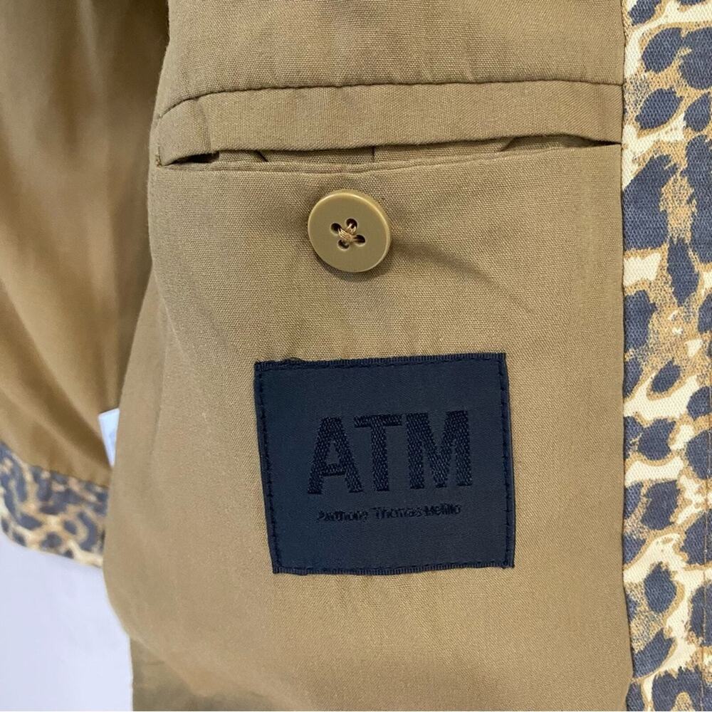 ATM Anthony Thomas Melillo Leopard Print Jacket Button Front Closure Luxe Small - Picture 9 of 11